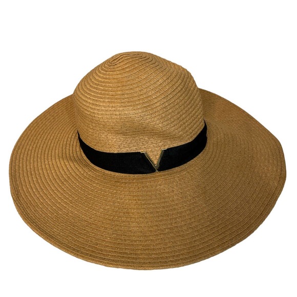 Vince Camuto Accessories - Vince Camuto Tan Black Packable Textured Bucket Hat